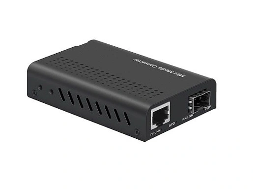 Miniature Full Gigabit 10/100/1000Base-TX to 100/1000Base-FX Media Converter