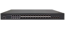 L3 Lite Managed Switch 4x10G SFP+, 16x1G SFP, 8x1G Combo SFP/RJ45 Redundant Internal Power AC100V~240V+ DC36-72V