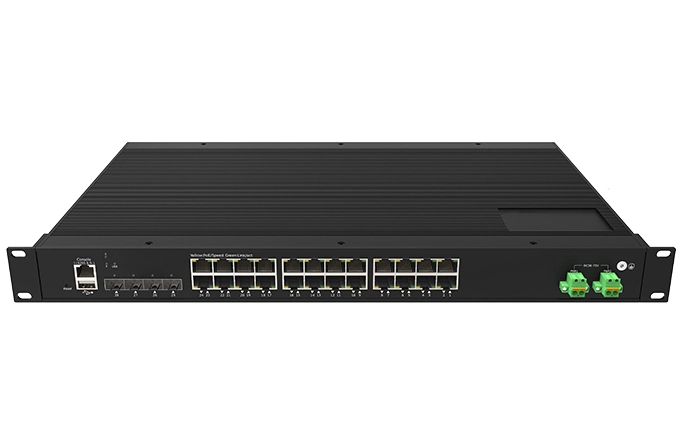Industrial Rackmount Layer 3 Managed Switch 24x10/100/1000M RJ45, Uplink 4x1G/2.5G SFP