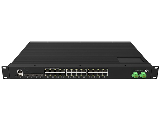 Industrial Rackmount Layer 3 Managed Switch 24x10/100/1000M RJ45, Uplink 4x1G/2.5G SFP