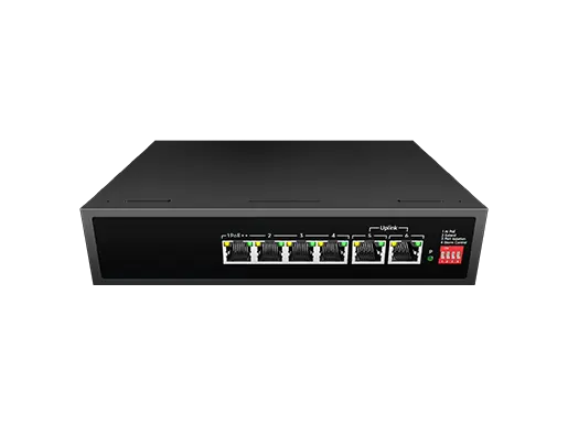 Unmanaged AI PoE Switch 6x10/100/1000Base-T (4xPoE, Port1 BT60w)