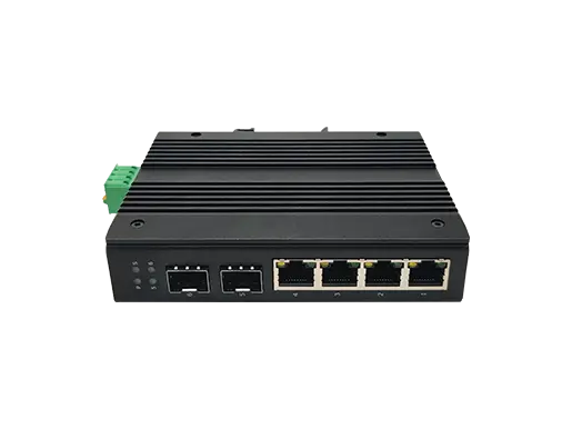 Industrial Din-Rail Layer 2 Managed PoE Switch  4x10/100/1000Base-T + 2x100/1000Base-X SFP