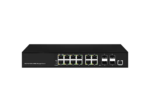 Full Gigabit 4 combo+12 GE PoE Switch L2+Managed