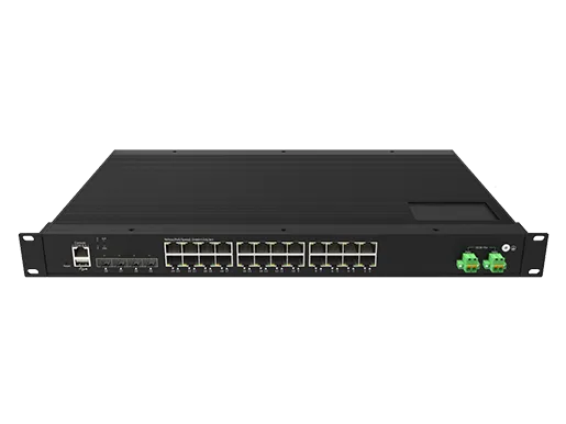 24*10/100/1000Base-T + 4*1G/2.5/10GBase-X SFP+ L3 Managed Industrial Rack-mount PoE Switch