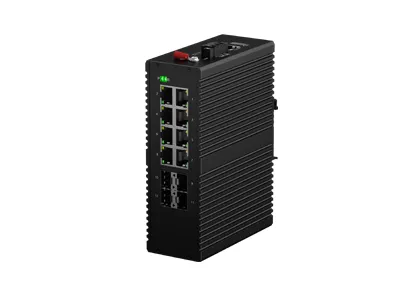 Din-Rail Industrial L3 Managed Switch 8x10/100/1000M RJ45, 4x10G SFP+