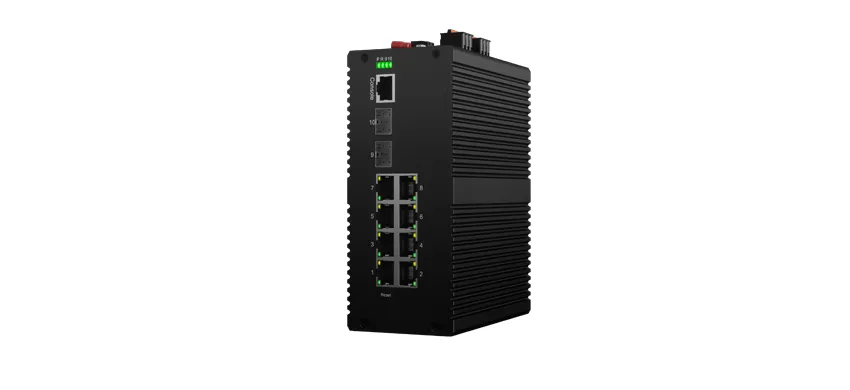 Industrial L2+ Managed Switch 8x10/100/1000 Base-T, 2x1000 Base-X Dual Power Input AC100~240V or DC100~240V Optional