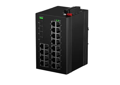 Rackmount Industrial L2 Managed PoE Switch 24x10/100/1000M RJ45 PoE+, Uplink 4x10G SFP+