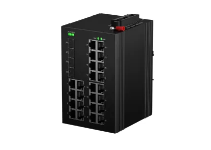 Rackmount Industrial L2 Managed PoE++ Switch 24x10/100/1000M RJ45 PoE+, Uplink 4x10G SFP+