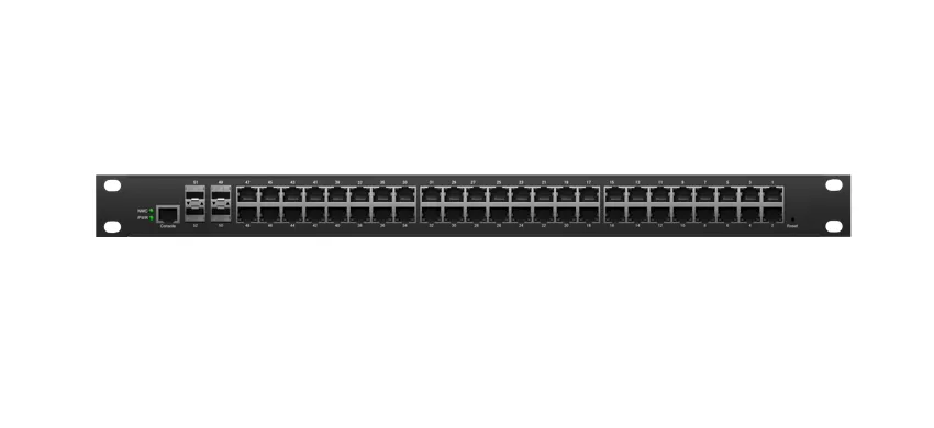 Rackmount Industrial L3 Lite Managed Switch  48x10/100/1000M RJ45, Uplink 4x10G SFP+