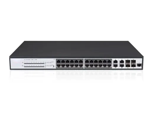 Managed Ethernet Switch with 24×GE PoE ports, 4 GE TX/SFP Combo Ports