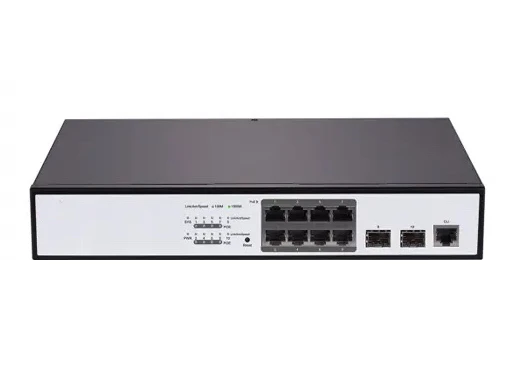 Managed Ethernet Switch with 8×GE PoE ports, 2×100/1000M SFP ports