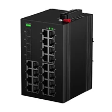 Rackmount Industrial L2 Managed PoE++ Switch 24x10/100/1000M RJ45 PoE+, Uplink 4x10G SFP+