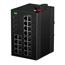 Rackmount Industrial L2 Managed PoE Switch 24x10/100/1000M RJ45 PoE+, Uplink 4x10G SFP+