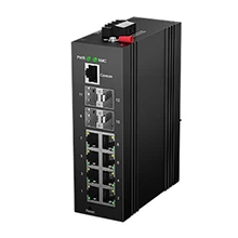Industrial Layer 2+ Managed PoE Switch 8x10/100/1000M RJ45, 4x1000M SFP R