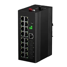 Din-Rail Industrial L3 Lite Managed PoE Switch 16x10/100/1000M RJ45 PoE+, 4x1000M SFP