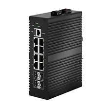 Industrial Managed PoE Switch 10GE 4xSFP+, GE 8xRJ45 PoE Support USB for easy upgrading and bring-up