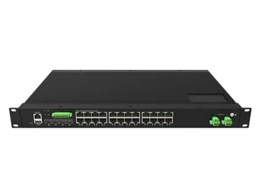 Industrial Rackmount L3 Managed Ethernet Switch 24xGE RJ45, 4x10G SFP+