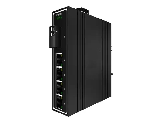 Industrial Ethernet Switch 1x1000Base-X, 4x10/100/1000Base-T (PoE Optional)