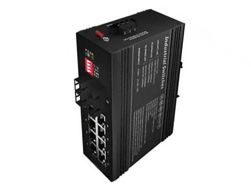 Industrial Ethernet Switch 2x1000Base-X, 8x10/100Base-T (PoE Optional)