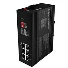 Industrial Ethernet Switch 2x100Base-FX, 6x10/100Base-TX (PoE Optional)