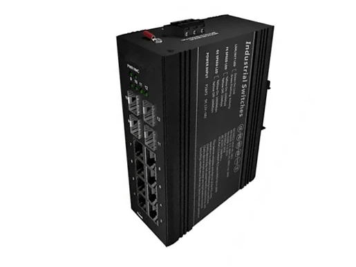 Industrial Ethernet Switch 4x1000Base-X, 8x10/100/1000Base-T (PoE Optional)