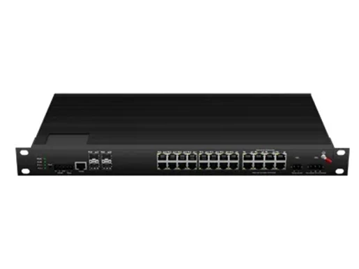 Industrial Rackmount L3 Lite Managed PoE Switch  24x10/100/1000M RJ45 PoE+, Uplink 4x10G SFP+