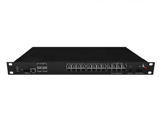 Industrial Rackmount Managed Ethernet Switch 4x10G Base-X, 24x10/100/1000 Base-T (PoE Optional)