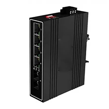 Industrial Unmanaged Switch 1x100Base-X, 4x10/100Base-T (PoE Optional)