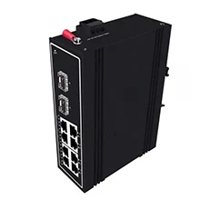 Industrial Unmanaged Switch 2x1000Base-X, 8x10/100/1000Base-T (PoE Optional)