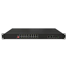 Unmanaged AI PoE Switch 18x10/100/1000Base-T(16xPoE,Port1-2 BT90w), 2x1000Base-X