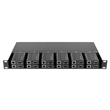 High Density Chassis 12-Slot Miniature Media Converter Rack