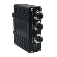 Industrial M12 Connector Single Port 10/100/1000 PoE Injector 30w