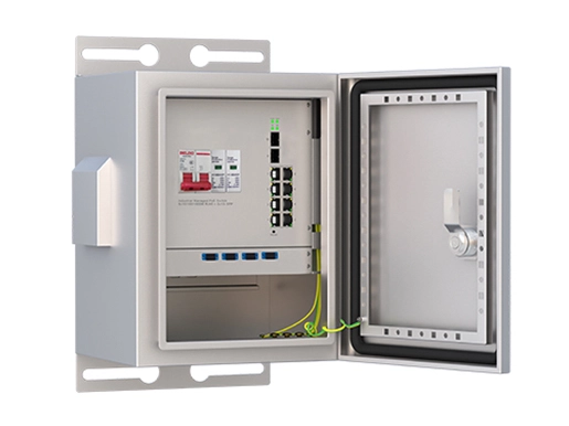 IP55 Outdoor Box, with Managed Industrial Switch 2x1000 Base-X, 8x10/100/1000 Base-T PoE
