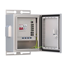 IP55 Outdoor Box, with Managed Industrial Switch 4x10G Base-X, 8x10/100/1000 Base-T PoE
