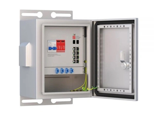 IP55 Outdoor Box, with 2x1000 Base-X, 8x10/100/1000 Base-T PoE Switch