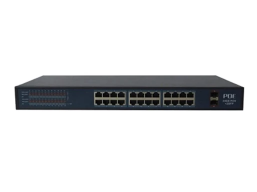 PoE Switch 26Port Gigabit with 24PoE Ports, 2SFP Gigabit Uplink Optical Ports